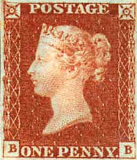 A Penny Red stamp