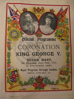 Programme for George V's coronation, 1911
