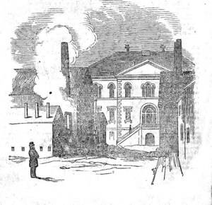Harvard Medical School, viewed from Grove Street. (Daily Mail, 1850) 
