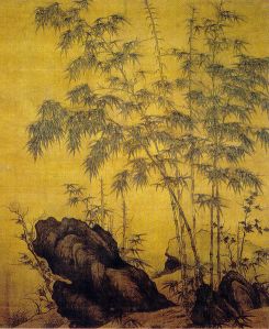 Bamboo and rocks by Li Kan (1244–1320)