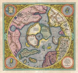 Gerard Mercator's map of the North Pole, 1606.