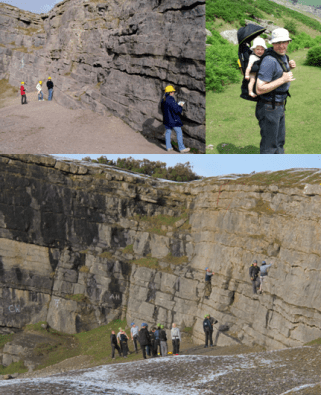 Geology students, walkers and climbers enjoy the geology