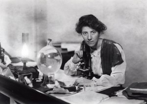 Marie Stopes in her lab in 1904
