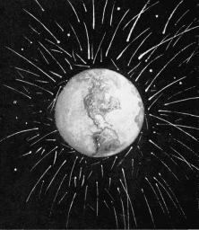 Meteorite bombardment of earth, 1899. Published in Popular Science Monthly. Image Credit - Wikimedia Commons. 