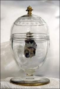 The heart of King Louis XVII of France as preserved at the Basilica of Saint Denis