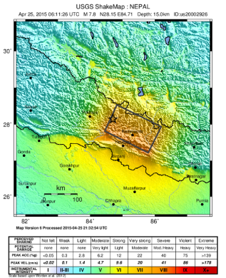 Nepal 2015_Nepal_earthquake_ShakeMap_version_6