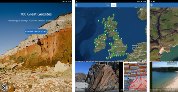 geosites app screen shot