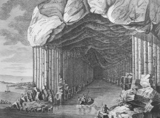 Fingals Cave in the 18th Century © John Cleveley (Source Wikimedia Commons)