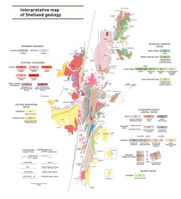Interpretive Map of Shetland Geology. ©Professor Derek Flinn