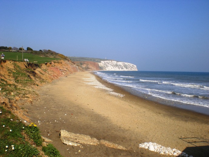 Yaverland_Beach_and_Culver_Down