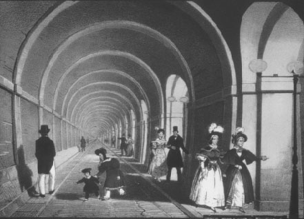 The Thames Tunnel, shortly after opening in 1843