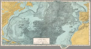 Physiographic Map of the Atlantic Ocean by Tharp and Heezen (1957)