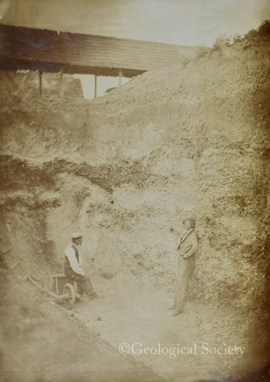 Photograph of the Fréville Pit at St Acheul, Amiens, France