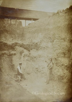 Photograph of the Fréville Pit at St Acheul, Amiens, France